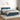 Boxspring met matras en LED fluweel donkerblauw 140x200 cm