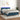 Boxspring met matras en LED fluweel donkerblauw 140x200 cm