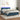 Boxspring met matras en LED fluweel donkerblauw 140x190 cm