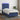 Boxspring met matras en LED stof blauw 90x200 cm