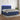 Boxspring met matras en LED stof blauw 180x200 cm