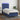 Boxspring met matras en LED stof blauw 80x200 cm