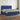 Boxspring met matras en LED stof blauw 200x200 cm