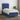 Boxspring met matras en LED stof blauw 90x190 cm