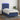 Boxspring met matras en LED stof blauw 90x190 cm