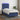 Boxspring met matras en LED stof blauw 90x200 cm