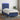 Boxspring met matras en LED stof blauw 90x190 cm