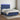 Boxspring met matras en LED stof blauw 140x190 cm