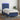 Boxspring met matras en LED stof blauw 90x190 cm