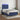 Boxspring met matras en LED stof blauw 120x200 cm