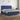 Boxspring met matras en LED stof blauw 200x200 cm
