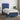 Boxspring met matras en LED stof blauw 80x200 cm