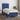 Boxspring met matras en LED stof blauw 90x200 cm
