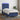 Boxspring met matras en LED stof blauw 100x200 cm