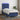 Boxspring met matras en LED stof blauw 90x200 cm