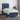 Boxspring met matras en LED stof blauw 100x200 cm