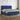 Boxspring met matras en LED stof blauw 200x200 cm