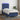 Boxspring met matras en LED stof blauw 90x190 cm