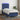 Boxspring met matras en LED stof blauw 90x200 cm