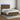 Boxspring met matras en LED stof donkerbruin 140x190 cm