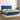 Boxspring met matras en LED fluweel donkerblauw 200x200 cm