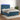 Boxspring met matras en LED fluweel donkerblauw 140x200 cm