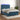 Boxspring met matras en LED fluweel donkerblauw 140x200 cm