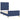 Bedframe zonder matras 90x200 cm stof blauw