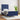 Bedframe zonder matras 100x200 cm stof blauw