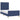 Bedframe zonder matras 100x200 cm stof blauw