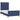 Bedframe zonder matras 100x200 cm stof blauw