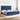 Bedframe met hoofdeinde stof blauw 180x200 cm