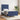 Bedframe zonder matras 100x200 cm stof blauw