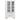 Vitrinekast MOLDE 90x35x175 cm massief grenenhout wit