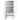 Vitrinekast MOLDE 90x35x175 cm massief grenenhout wit