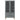 Vitrinekast MOLDE 90x35x175 cm massief grenenhout grijs