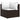 4-delige Loungeset met kussens poly rattan bruin