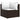 4-delige Loungeset met kussens poly rattan bruin