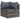 4-delige Loungeset met kussens poly rattan grijs