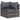 4-delige Loungeset met kussens poly rattan grijs
