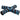Kattentunnel 4-voudig 25 cm polyester zwart en blauw