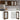Wandkast Lyon 40x31x60 cm glas en bewerkt hout gerookt eikenkleurig