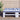 Palletkussen gestreept 80x80x12 cm stof blauw en wit