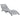 Ligbed 184x55x64 cm massief acaciahout grijs