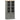 Vitrinekast VIGO 85x35x170 cm massief grenenhout grijs