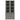 Vitrinekast VIGO 85x35x170 cm massief grenenhout grijs