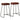 Barkrukken 2 st 41x29x62 cm donkerbruin