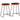 Barkrukken 2 st 41x29x62 cm donkerbruin