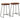 Barkrukken 2 st 41x29x62 cm donkerbruin