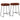 Barkrukken 2 st 40x29,5x53 cm donkerbruin